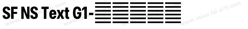 SF NS Text G1字体转换